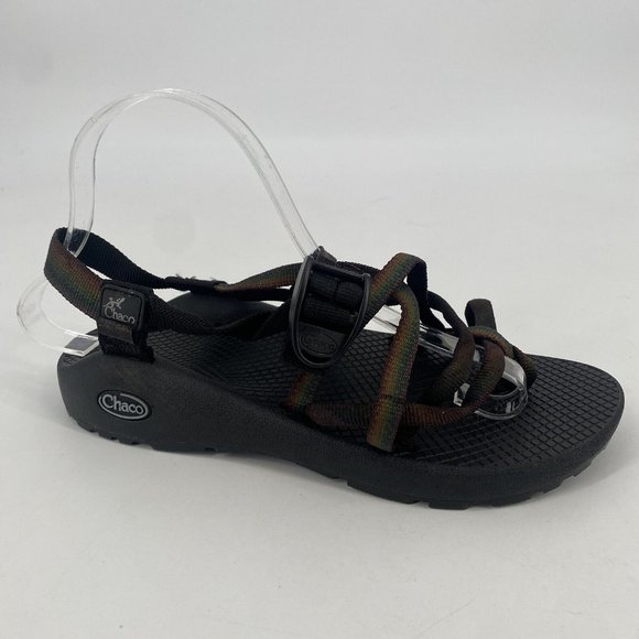 Chaco Shoes Chaco Sandals Womens 8 Black Rainbow Irridescent Pride